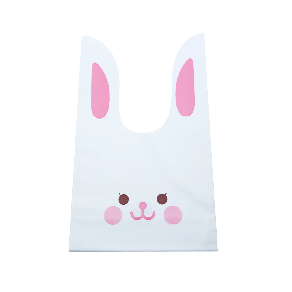 50 шт кроличьи уши сумки пластиковые пакеты для печенья и конфет подарочные сумки вечерние сувениры DIY печенье закуски выпечка посылка вечерние принадлежности - Цвет: T