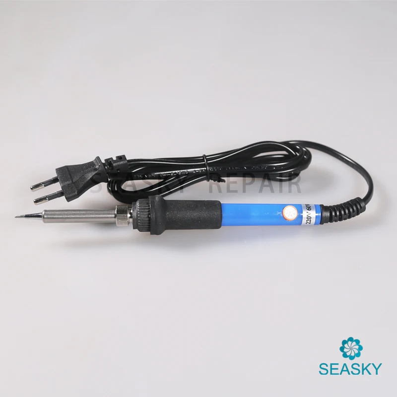 

Паяльник 60 Вт 220 В, сварочный паяльник с регулируемой температурой, электрический инструмент, паяльная станция 200-C с вилкой для ЕС