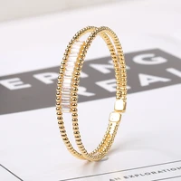 2022bohemian style women girls gold color bracelet feminina bangle accessories luxury wedding jewelry simple fashion elegant new