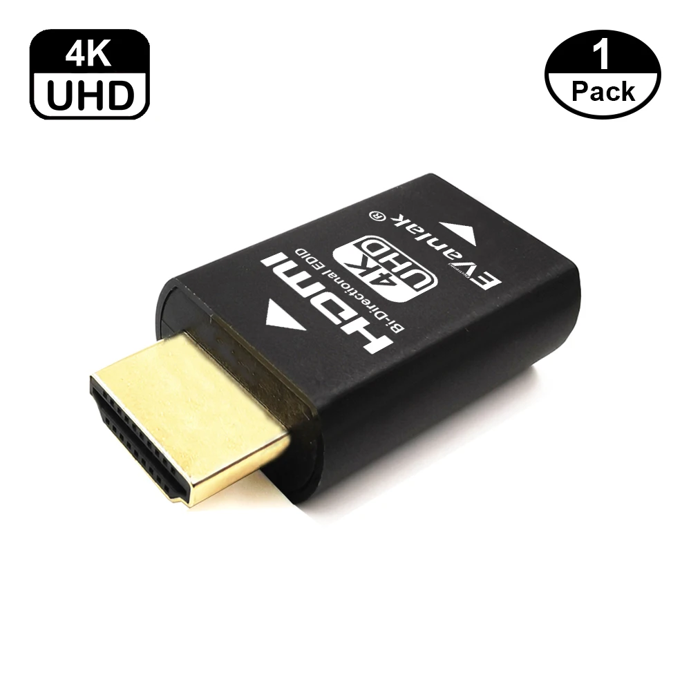 Эмулятор EVanlak Hdmi Edid Passthrough 3rd Generation Premium алюминиевый устраненный эмулятор адаптер