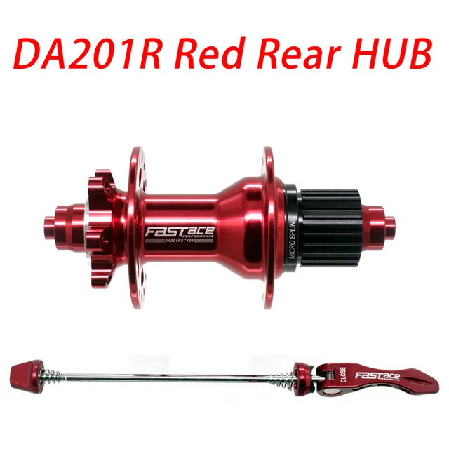 FASTACE DA201 F/R DEORE XT M8100 M7100 FH BH концентратор 12 s 32H 135x10 мм 100x9 мм E-THRU ось велосипеда 12 Скоростей микро сплайн - Цвет: DA201R Red Rear