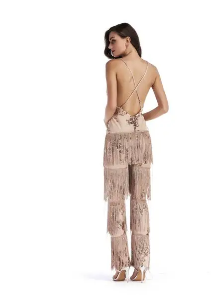 Женские комбинезоны с бахромой сексуальный кружевной комбинезон кисточками