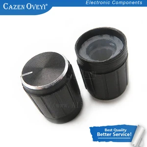 10 шт.  Лот 13 * 17 мм потенциометр из алюминиевого сплава 13 * 17 ручка переключатель вращения регулятор громкости черный в наличии