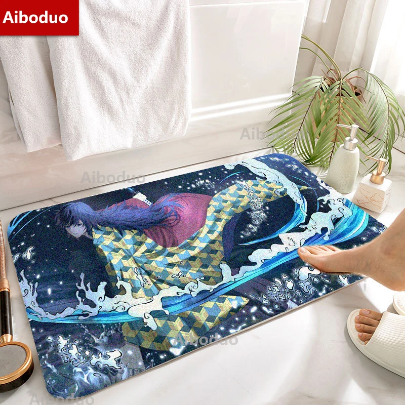

Non Slip Anime Demon Slayer Giyuu Home Kitchen Decor Bathroom Mat 40*60cm Rug Absorbent Floor Carpet Hallway Entrance Doormat