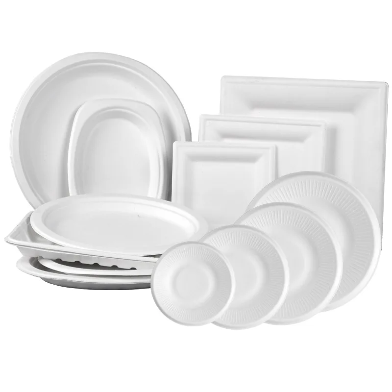 

50pcs/100pcs Disposable birthday tableware paper plates wedding elegant thicker vaisselle jetable anniversaire assiette plates