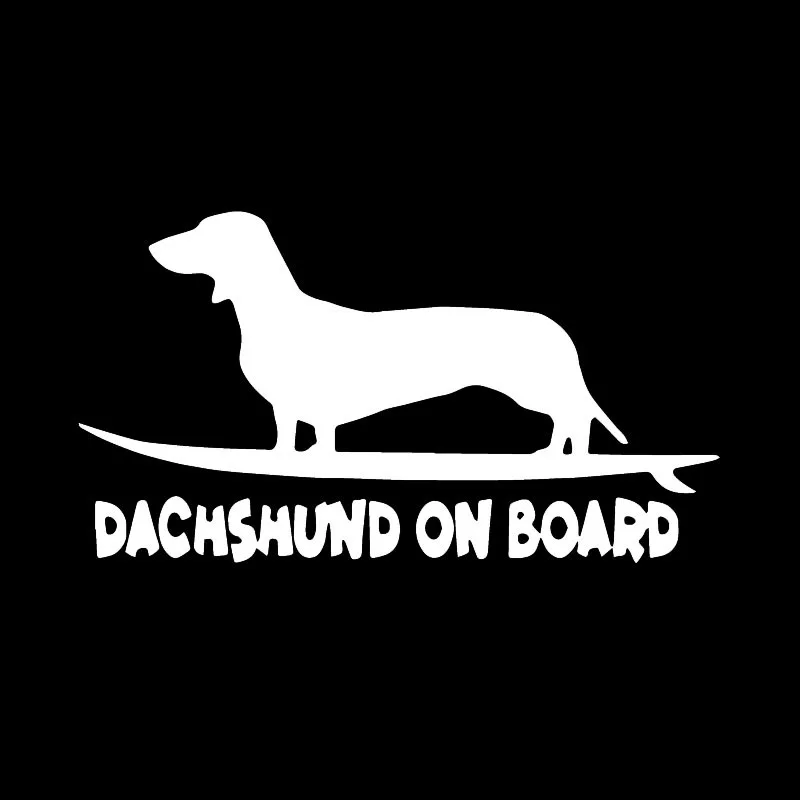 

Dawasaru Funny Dog Car Sticker Dachshund on Board Decal Laptop Truck Motorcycle Auto Accessories Decoration PVC,16cm*8cm