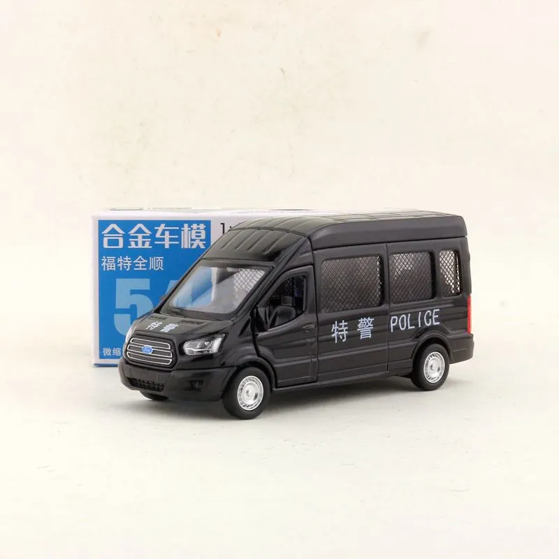 1:52 Scale Ford Transit China Police MPV Pull-Back Alloy Diecast Model Car |