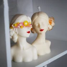 Элегантная женская силиконовая форма в форме свечи женская модель ручной работы