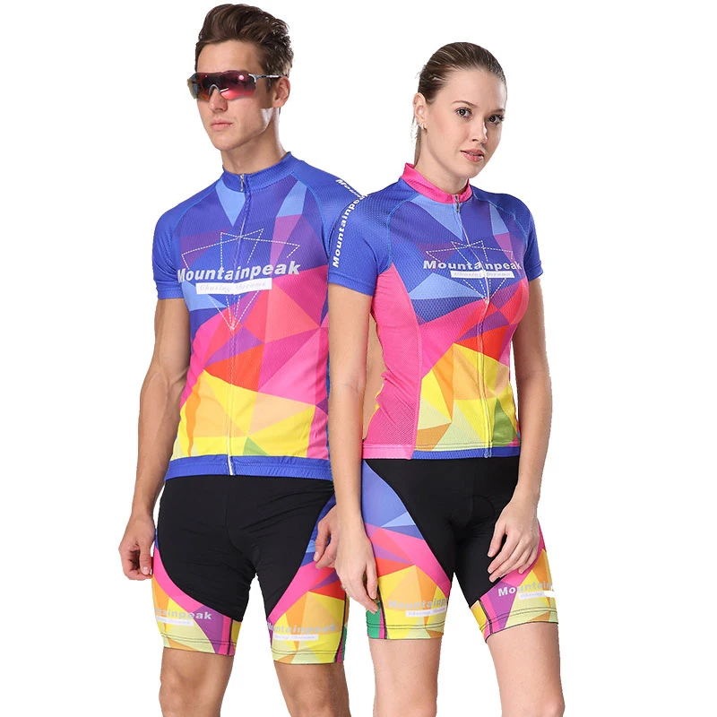 

Комплект одежды для велоспорта Mountailpeak унисекс, спортивная одежда с коротким рукавом для мужчин и женщин, для горных и шоссейных велосипедов, велосипедная куртка
