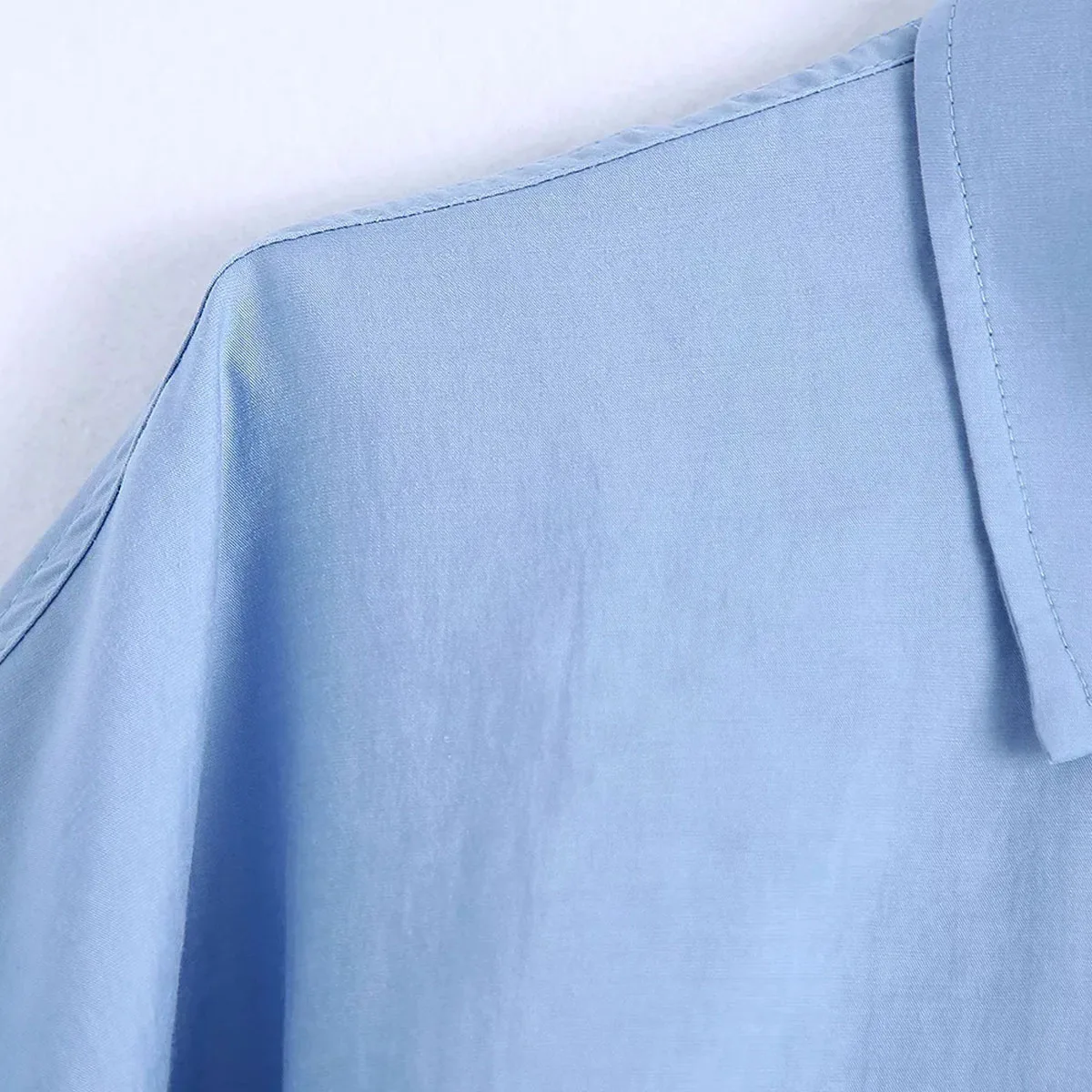 

Casual ShirtCollar ShortSleeve Mini Shirt Dresses DLQZ720