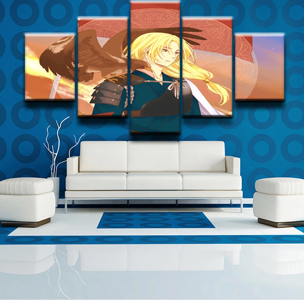 Домашний декор модульная Картина на холсте 5 шт. Йона рассвет анимационная