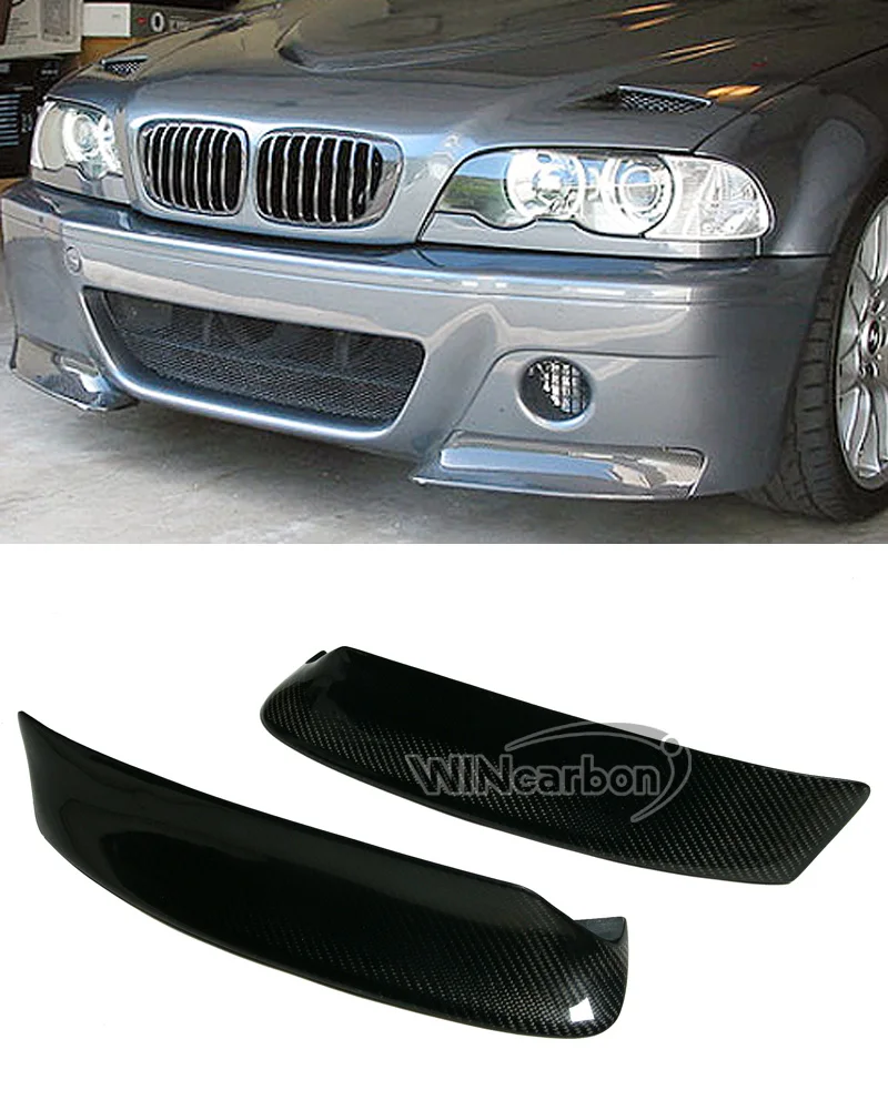 CSL Настоящее углеродное волокно передний бампер губ сплиттер для BMW E46 M3|Обвесы| |