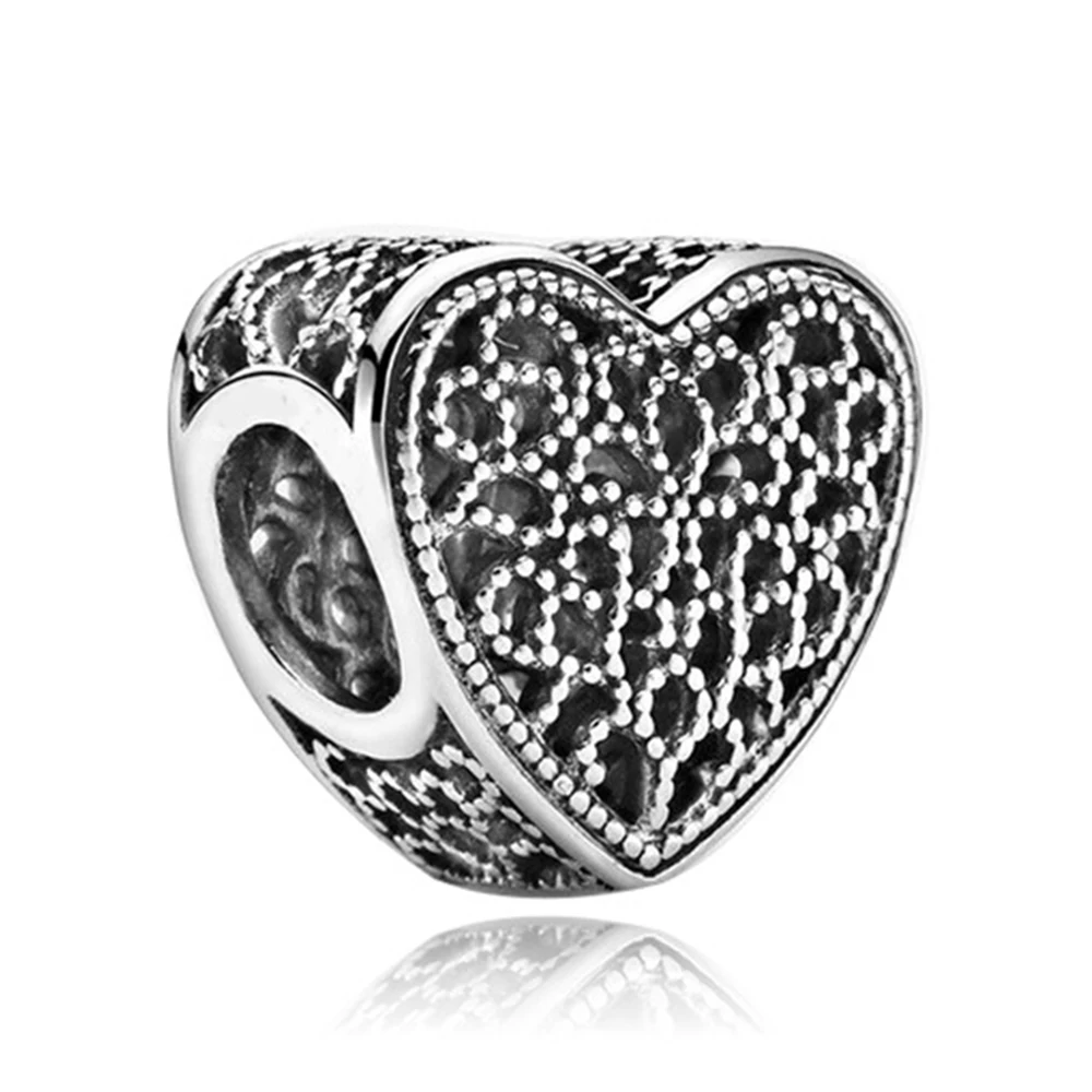 Paylor 2020 Newest Silver Color Crown Mom Love Heart Life Tree DIY Beads Fit Original Pandora Charm Bracelet Jewelry Making images - 6