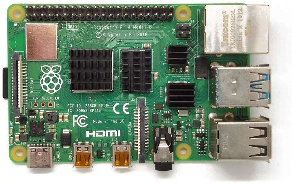 Raspberry Pi 4 B алюминиевые радиаторы 1 комплект (4 шт.) с теплопроводящей клейкой лентой