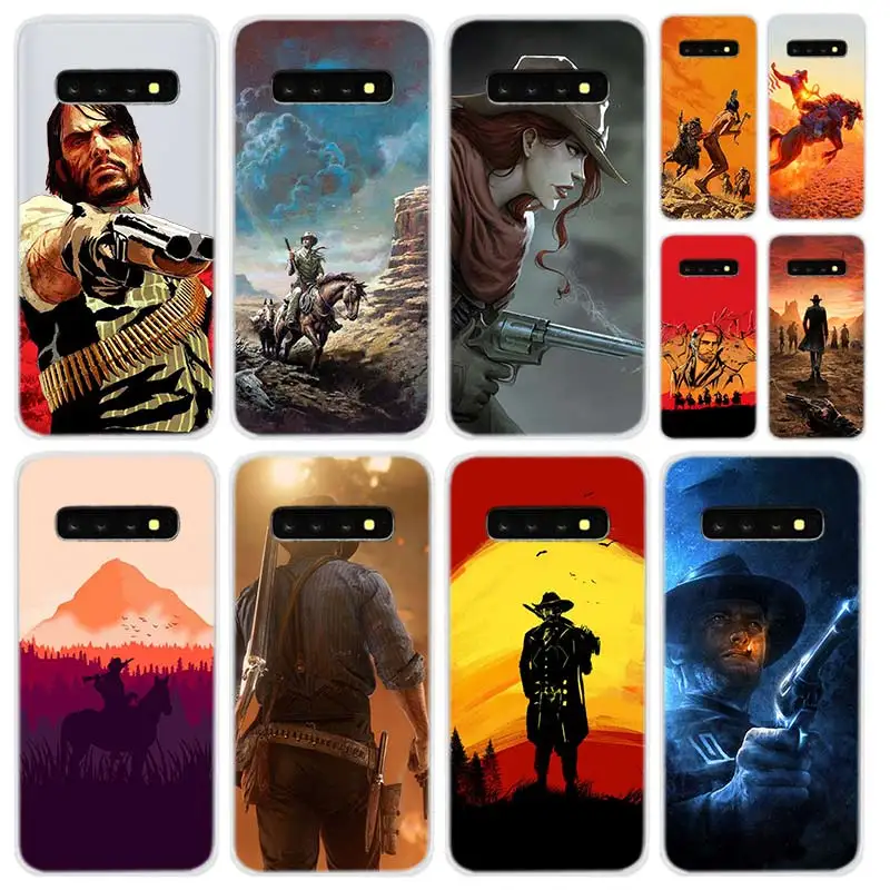 

Soft Silicone Case For Samsung Galaxy S21 S20 Uitra S10 S9 S8 Plus Lite Ultra S20fe S10e S7Edge Cowboy