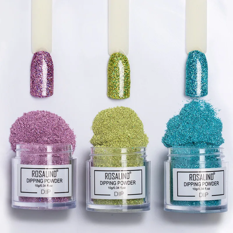 10 г голографические погружные порошки для ногтей градиентные окунания блеск