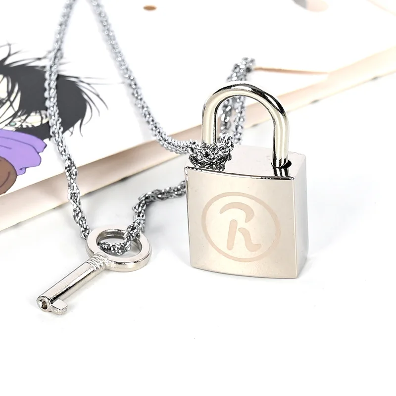 

1 pair anime NANA Necklace Oosaki Nana Honjo Ren Lock and Key Lovers Pendants Alloy Can Unlock Nice Gifts for Couples