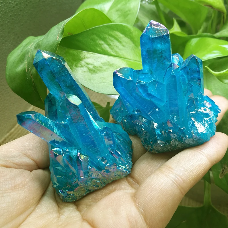 1pcs Natural crystal quartz Rare beautiful flame aura quartz crystal cluster Ore Mineral Healing Specimens Random delivery