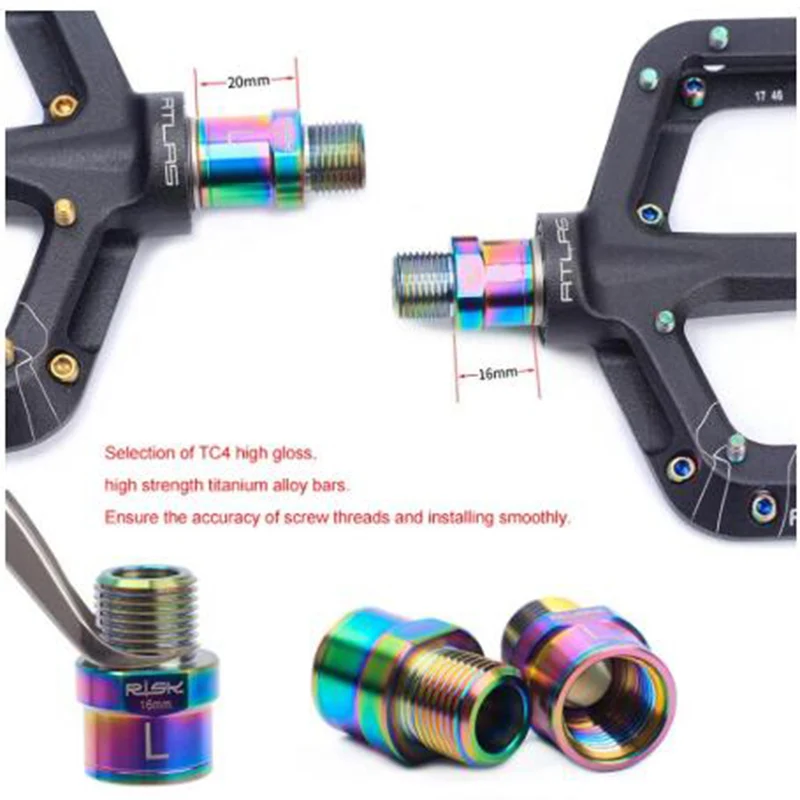 

Bicycle Pedal Axle Extenders High-quality Durable Waterproof Anti-rust Anti-corrosion Bike Pedal Extenders Riding Accessories