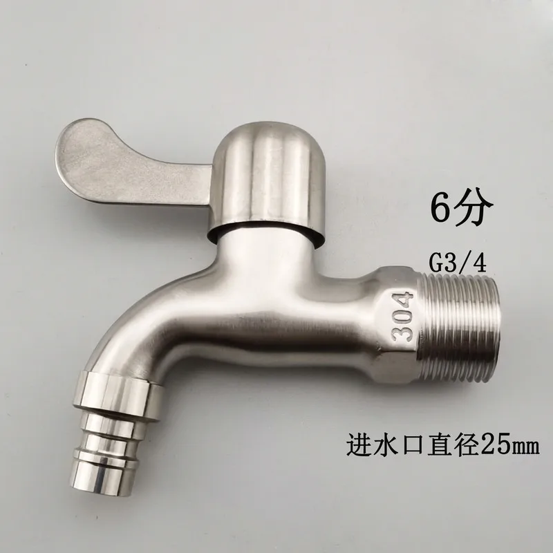 

3/4" Stainless Steel Faucet Washing Machine Bathroom Basin Faucet Single Handle Kitchen Tap Faucet Water Kitchen Tap