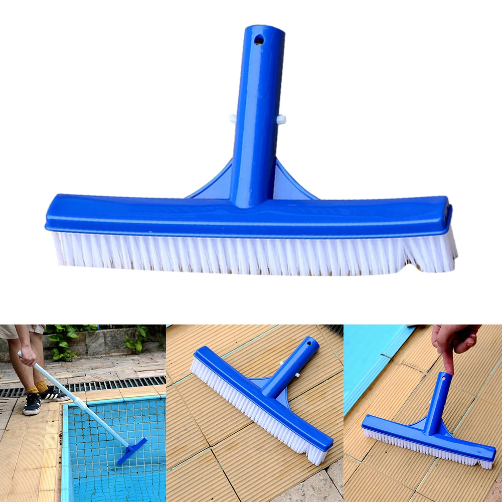 10 Inch Plastic Cleaning Brush Tip Cleaner Curved Swimming Pool Broom Algae Portable Surfaces Heavy Duty Spa Walls Accessories | Спорт и