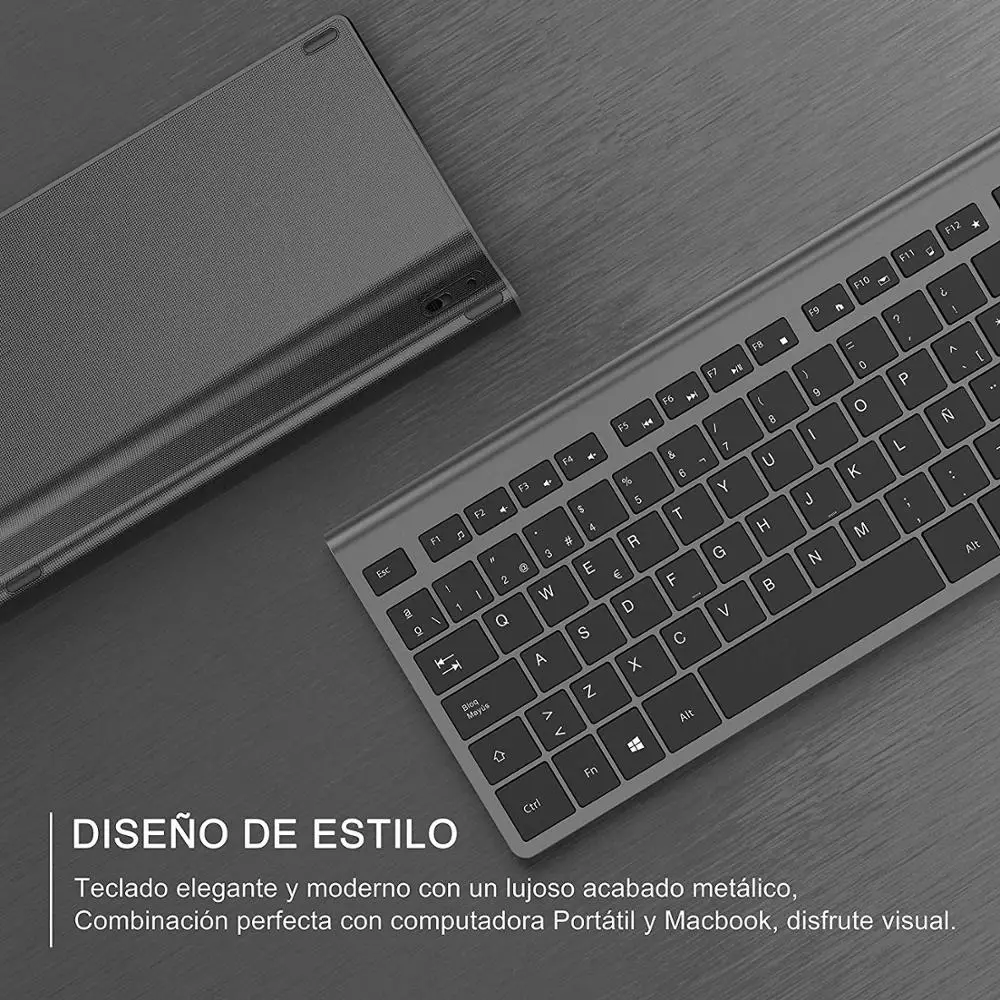 Беспроводная клавиатура и мышь с испанской раскладкой перезаряжаемый
