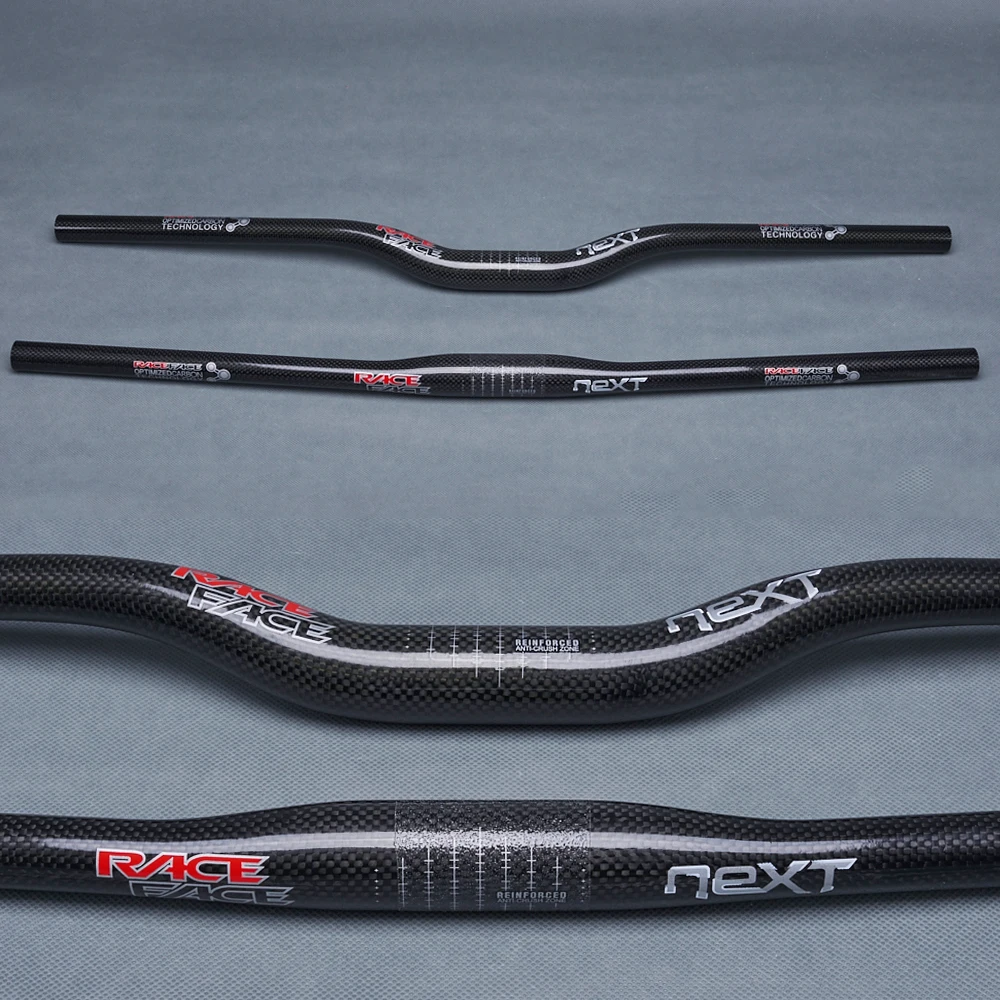 

Race Face Next Glossy 3K Carbon Handlebar Flat / Rise Bicycle Bars Mountain Bike Parts Stem 31.8mm Width 580 - 760mm