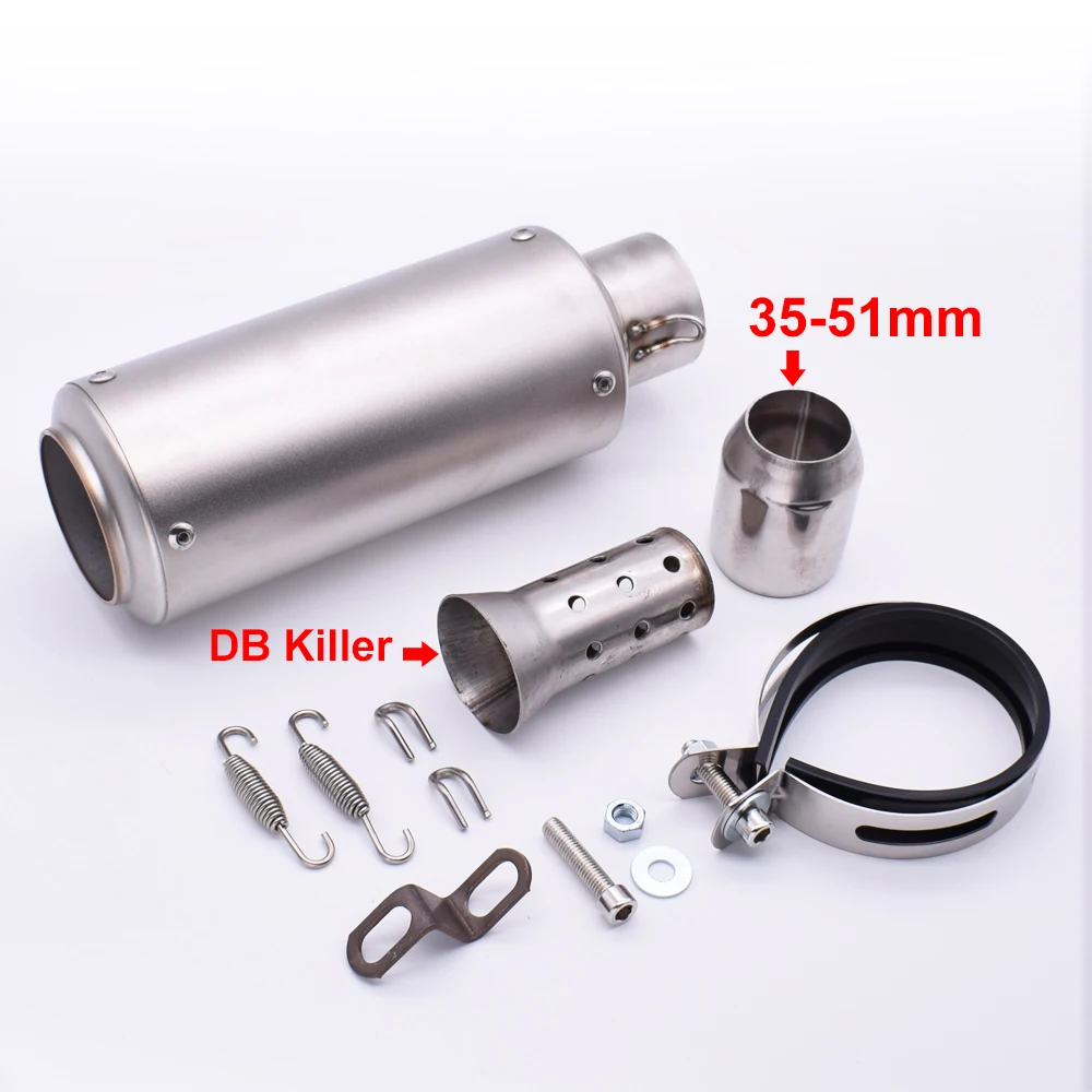 51mm 60mm Motorcycle pipe exhaust with DB killer Exhaust Pipe Muffler For Honda CRF 450 250 X 230F XR 230 400 125 CRM250R | Автомобили и