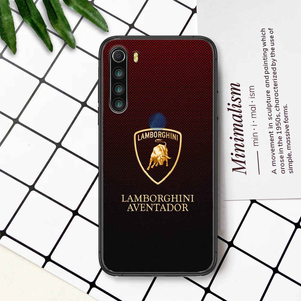 

Super Sport Car Lamborghins Phone Case For Xiaomi Redmi Note 7 8 8T 9 9S 4X 7 7A 9A K30 Pro Ultra black Hoesjes Luxury Bumper