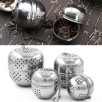 stainless steel tea tennis ball hook tea leak loose tea tea infuser strainer mesh filter ball rope chain kitchen tools