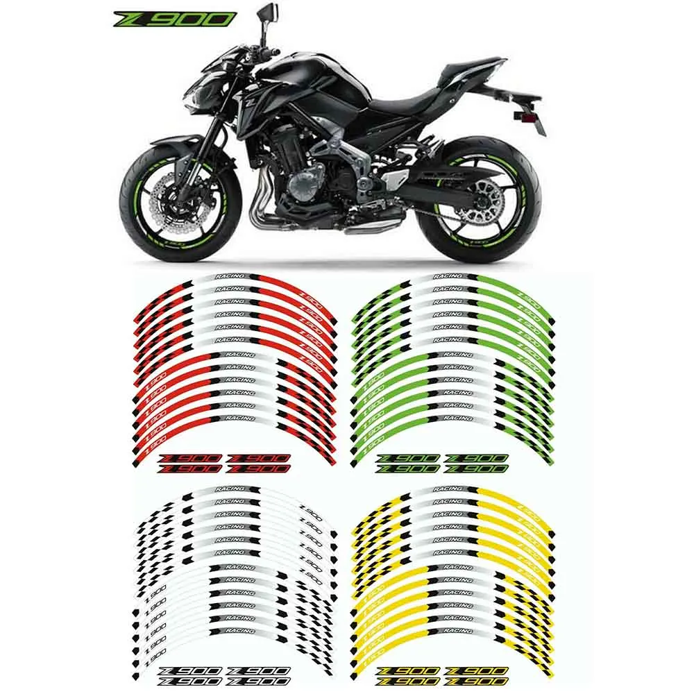 

17" Rim Stripes Wheel Tape Sticker Decals For KAWASAKI Z 900 2003-2022 Z900