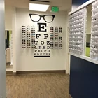 Виниловая наклейка на стену с большим стеклом, оптический прибор для зрения с докторской оптикой, для хипстерских очков