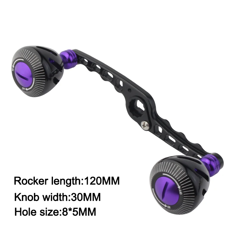 A purple black EKFan дизайн 8*5 мм отверстие ручки из алюминиевого сплава s-образная ручка из алюминиевого сплава рыболовный инструмент - Цвет: A purple black