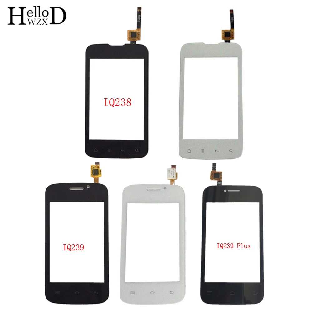 

Touch Screen Digitizer Panel For Fly IQ238 IQ239 IQ239 Plus Mobile Touch Screen TouchScreen Lens Sensor Front Glass 3M Glue