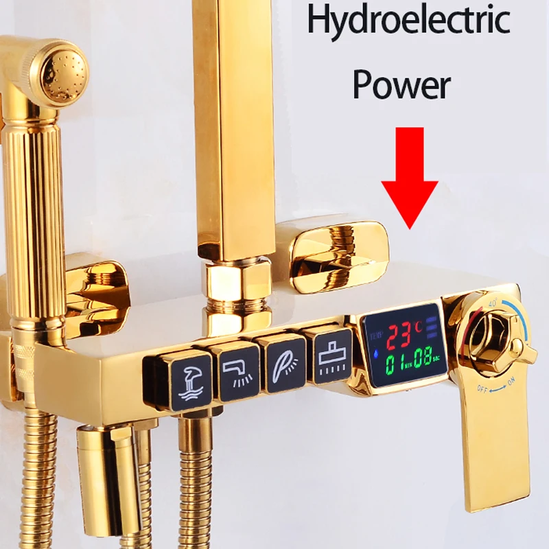 Смеситель для душа с цифровым дисплеем и функцией поддержания температуры -