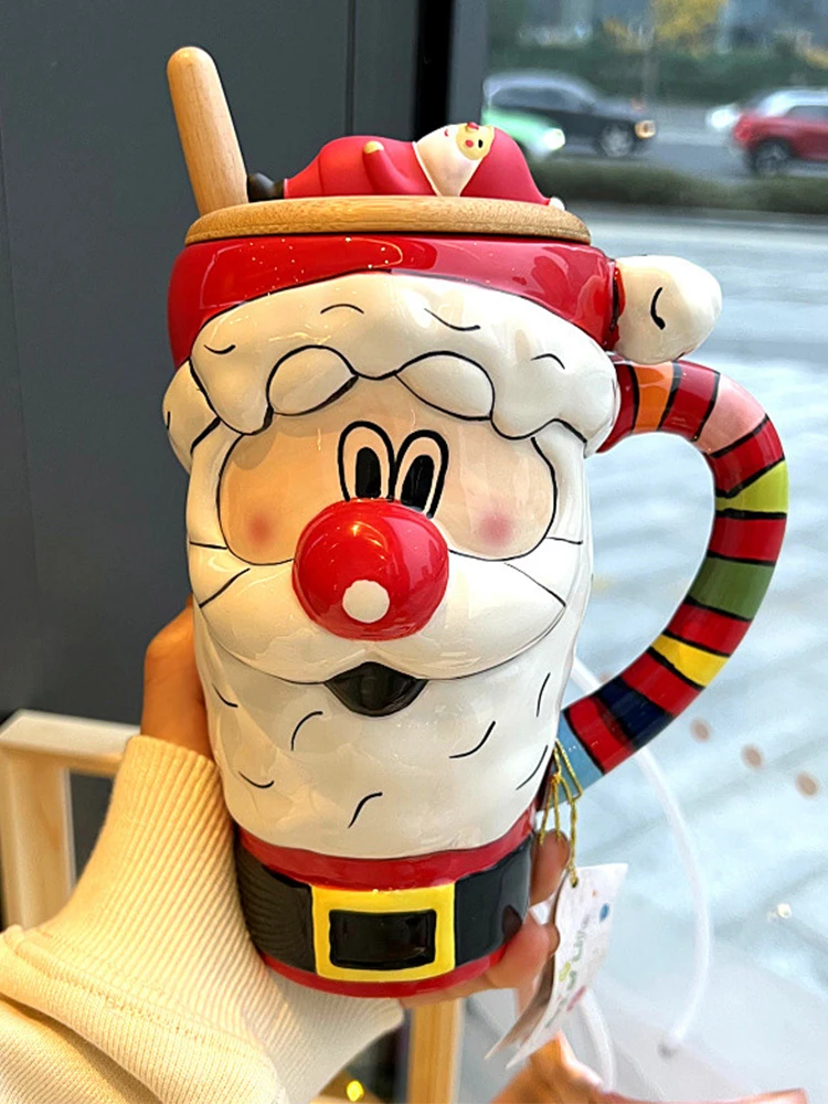 600 мл рождественские керамические чайные кружки кофейная кружка со снеговиком с