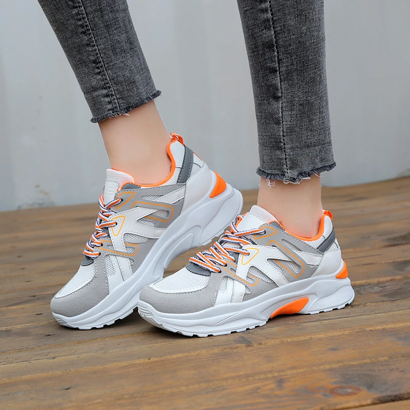 Спортивные женские кроссовки визуально увеличивающие рост дышащая женская