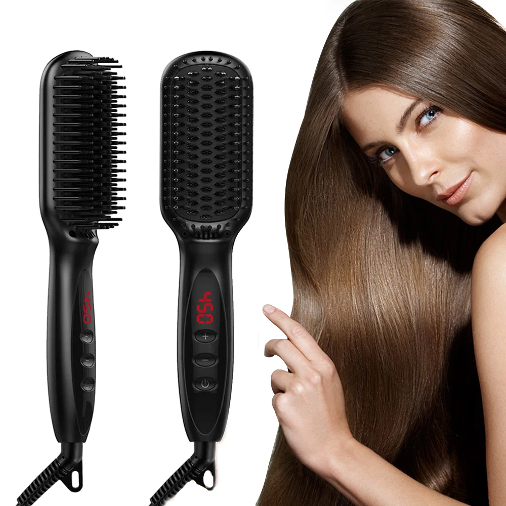 Профессиональная расческа для выпрямления волос и бороды Мужской Электрический