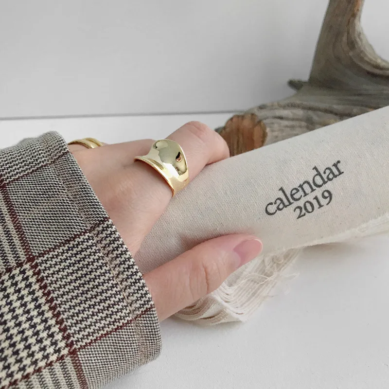 Ретро Винтажные серебряные кольца неправильной геометрической формы для женщин