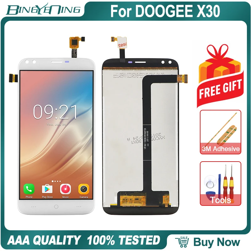 Для DOOGEE X30 lcd и сенсорный экран дигитайзер с рамкой дисплей экран Модуль Ремонт Замена аксессуары
