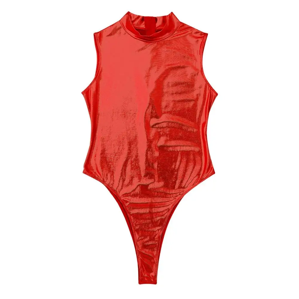 Женский купальник блестящее бикини с металлическим блеском Цельный Монокини