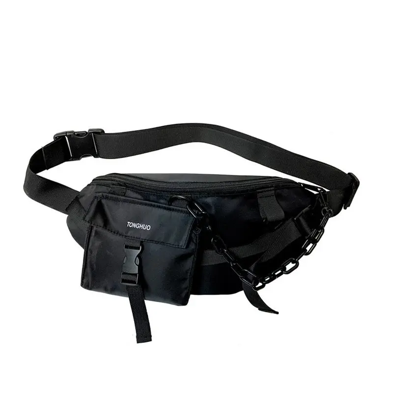 

Bags Hop Chest Unisex Trend Hip Street Style Belt Waist Bag Canvas Crossbody Pouch Travel Cigarette Phone Pouch Men Shoulder Bag