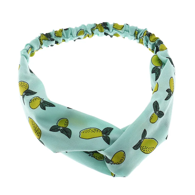 Повязка для волос женская в богемном стиле с фруктовым принтом |