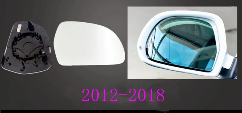 

Sideview Rear Mirror Lens Customize for Audi Q3 2012-2018 2019 White Mirror Blue Glass with Heating Turn Signal LED Large Vision