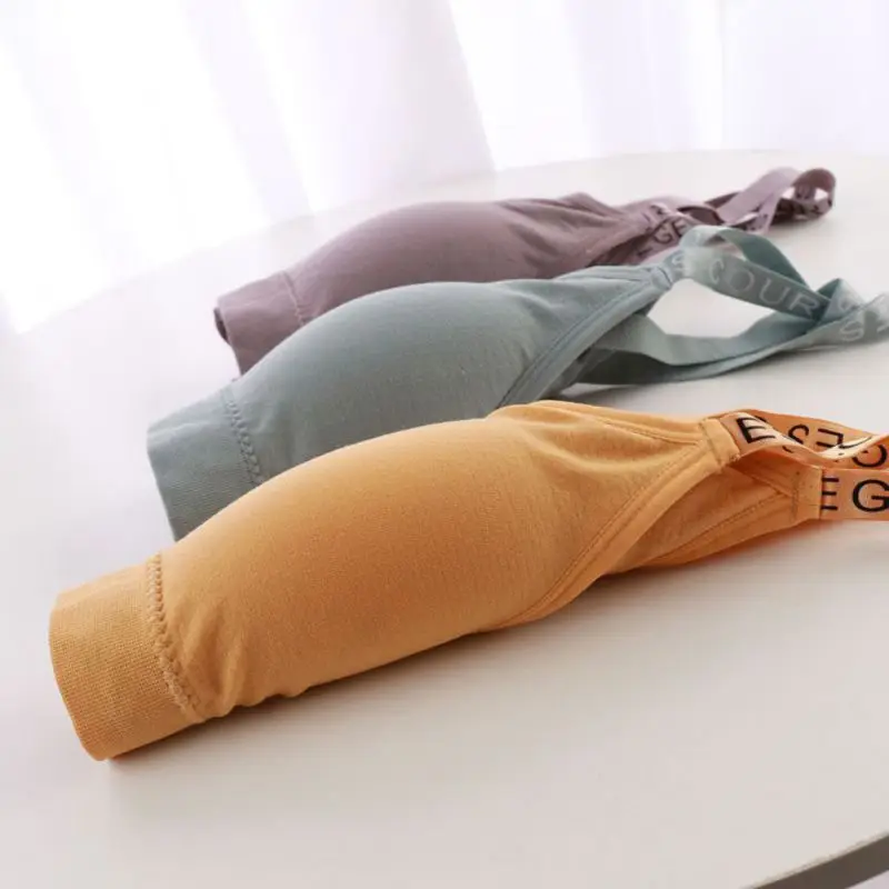 

Women's Simple Solid Seamless Wrapped Chest Tube Top Letters Fine Shoulder With Beautiful Back Chest Ribbon Sports Style Vest