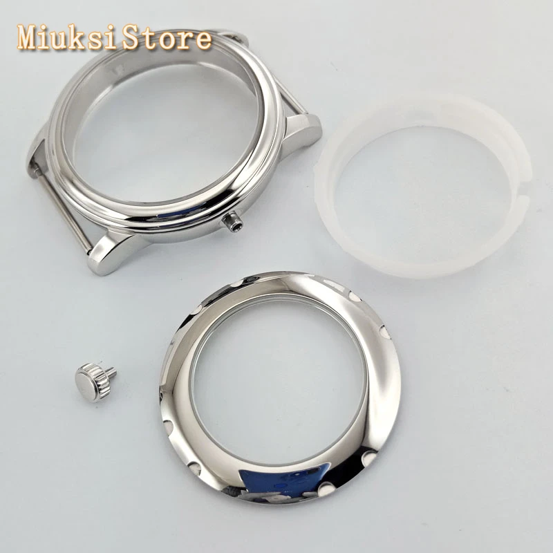 Чехол для часов 40 мм с сапфировым стеклом серебристый/розовое золото/золото