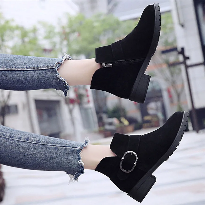 Женские ботильоны элегантные простые ботинки в британском стиле с круглым
