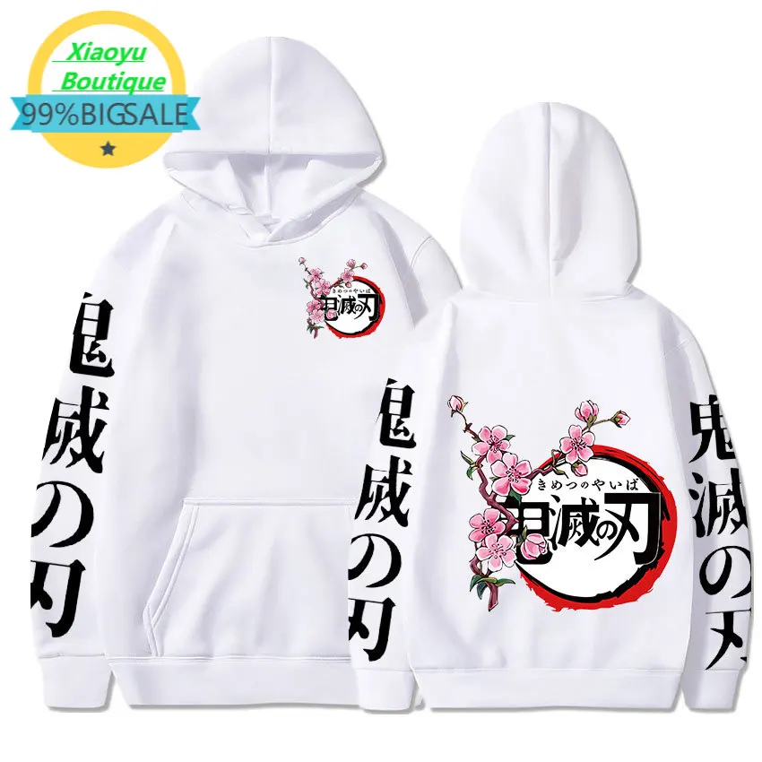 

Demon Slayer Anime Graphics Print Hoodie Long Sleeve Pullovers Casual Fashion Tops Unisex Clothes Kimetsu No Yaiba Sweatshirts