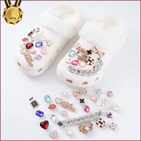trendy rhinestone croc charms designer chains shoes decaration accessories badg pendant jibb for croc clogs kid girl women gifts