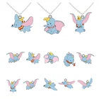 Модное Длинное Ожерелье Disney со вкусом, мультяшный кулон из акриловой смолы, милое забавное ожерелье-Дамбо, Детские аксессуары